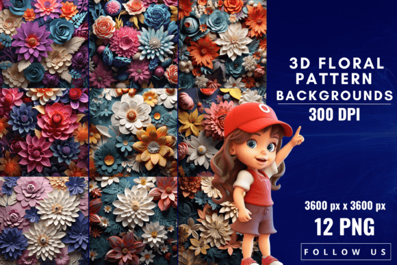 3D Floral Pattern Backgrounds: Adding Dimensional Elegance