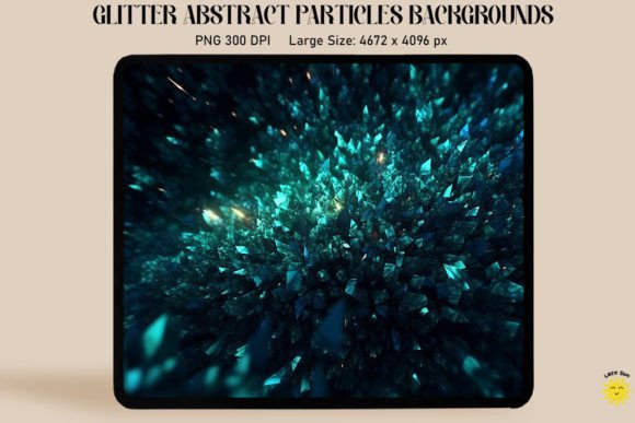Abstract Cyan Particles Backgrounds: A Sparkling Design Asset