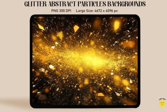 Abstract Yellow Particles Backgrounds: A Luminous Sparkle Backdrop for Creative Projects