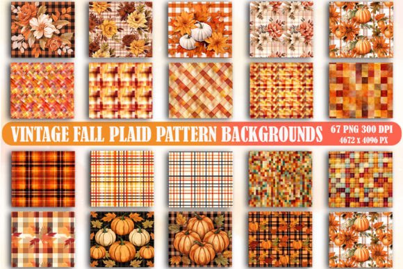 Autumn's Cozy Charm: Using Vintage Fall Plaid Pattern Backgrounds