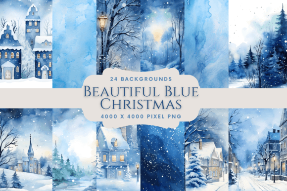 Beautiful Blue Christmas Backgrounds for Your Projects