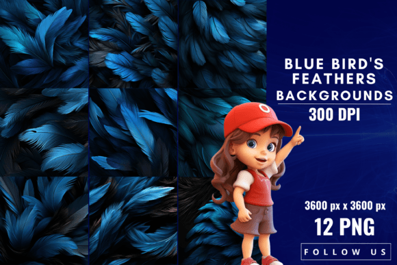 Blue Bird's Feathers Backgrounds: A Designer's Guide to Natural Elegance