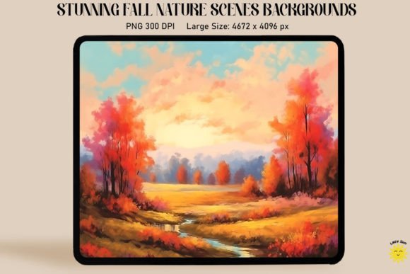 Capturing Autumn's Whisper: Gentle Fall Landscape Backgrounds