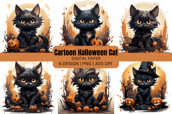 Cartoon Halloween Cat Backgrounds: A Designer's Guide to Whimsical Spooky Assets