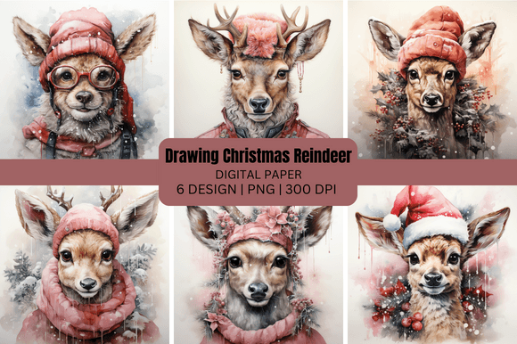 Christmas Reindeer Backgrounds for Festive Creations