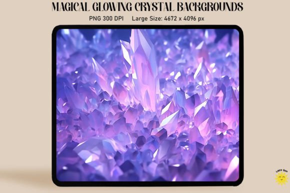 Elevate Your Projects with Glowing Lavender Crystal Backgrounds