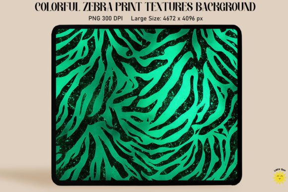 Glitter Green Zebra Print Backgrounds: Bold & Vibrant Design Assets