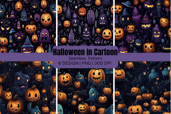 Halloween Cartoon Seamless Backgrounds: A Creative Toolkit
