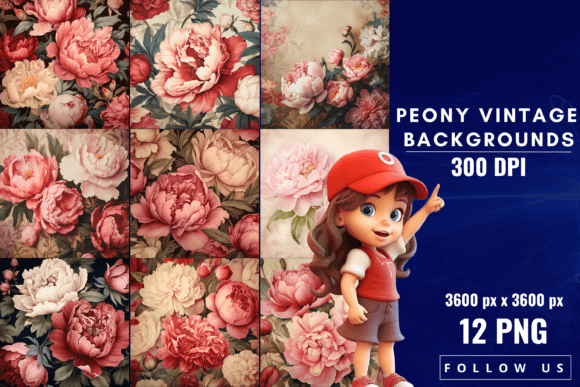 Peony Vintage Backgrounds: A Designer's Guide to Timeless Floral Charm