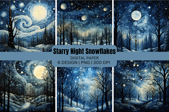 Starry Night Snowflakes Backgrounds: A Designer's Guide