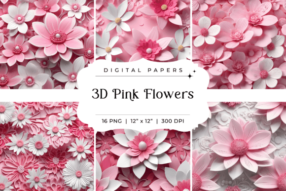 Unlocking Creativity with 3D Pink Flowers Backgrounds Sublimation