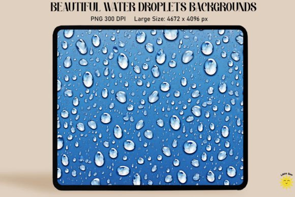 Water Drops on Blue Backgrounds: A Design Asset for Clarity